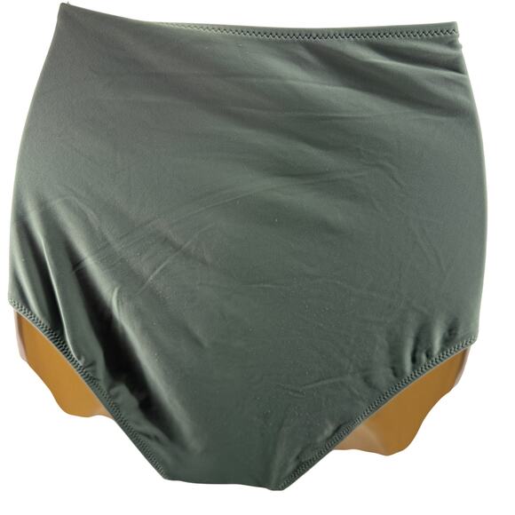 Aerie Aerie High Waisted Bikini Bottom Olive Fun Size Medium - Picture 4 of 4